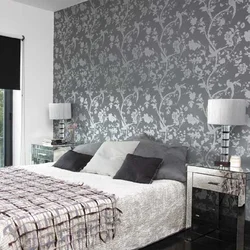 Combined wallpaper for the bedroom only with photos
