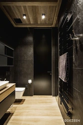 Dark wood bathroom design