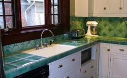 Kitchen design tile countertops