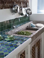 Дизайн Кухни Столешница Из Плитки