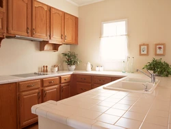 Kitchen design tile countertops