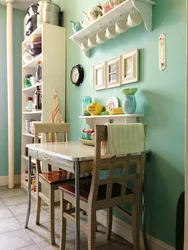 Shelves On The Wall In The Kitchen Above The Table Photo