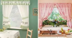 Provence Curtains For The Kitchen In The Interior Photo