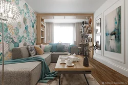 Дохилӣ Дар Ҳуҷраи Зиндагӣ Оҳангҳои Turquoise Хокистарӣ
