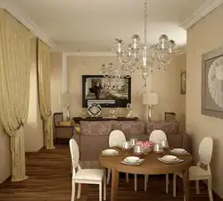 Стол в гостиной решение фото