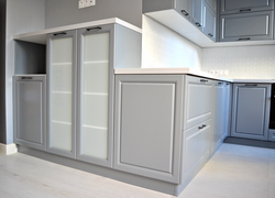 Kitchen design with milling on facades