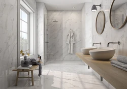 Плиткаҳои calacatta дар дохили ҳаммом