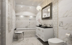 Плиткаҳои calacatta дар дохили ҳаммом