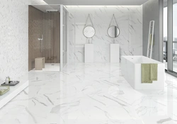 Calacatta Tiles In The Bathroom Interior