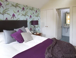 Bedroom design flower wallpaper