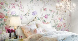 Bedroom Design Flower Wallpaper