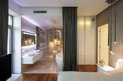 Bath Design With Glass Partition