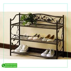 DIY shoe rack in the hallway photo