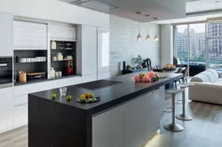 Gray laminate in the kitchen interior