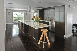 Gray laminate in the kitchen interior