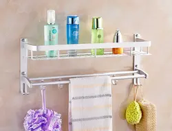 DIY bathroom shelves photo