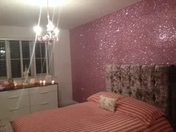 Liquid wallpaper for walls photo in the bedroom interior photo