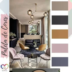 Colors combined with brown and beige in the kitchen interior