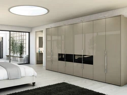 Built-In Wardrobe With Hinged Doors In The Bedroom Photo
