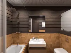 Photo of a bathroom in a timber house