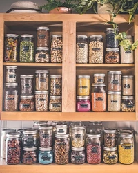 Spices in the kitchen interior photo