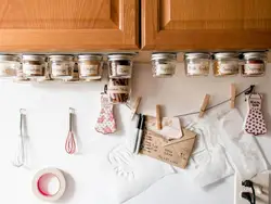 Spices in the kitchen interior photo
