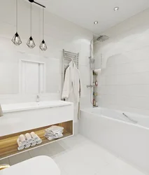 White bathroom design with flowers