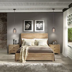 Modern Bedroom Made Of Wood Photo
