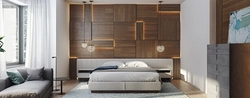 Bedroom interior with mdf