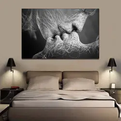 Modular paintings for the bedroom photo
