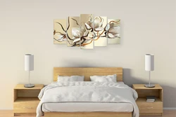 Modular paintings for the bedroom photo