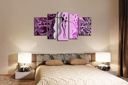 Modular paintings for the bedroom photo