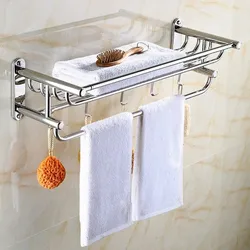 Towel racks in the bathroom photo