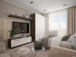 Interior of living room of economy class house