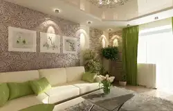 Интерьер гостиной эконом класса дома