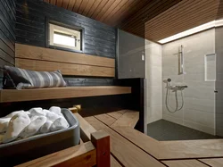 Mənzildə Sauna Dizaynı Olan Hamam