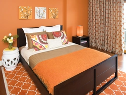 Bedroom in terracotta tones photo