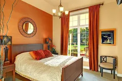 Bedroom in terracotta tones photo