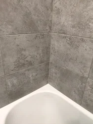 Vanna otağı və divar fotoşəkili arasında plitələr