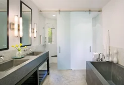 Bathroom design with partition