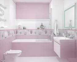 Bath Interior With Pink Tiles