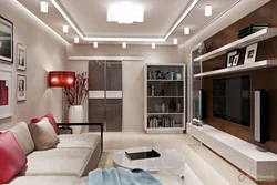 Living room interior 22 sq m photo