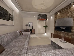 Living room interior 22 sq m photo