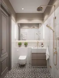 Bathroom and toilet interior in light colors