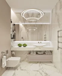 Bathroom and toilet interior in light colors
