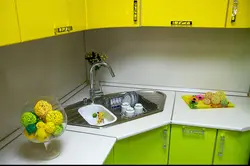 Kitchen interior with one small window