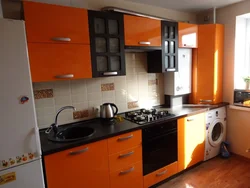 Small kitchen interior design with boiler