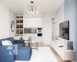 Interior Of A Small Kitchen Living Room In The House