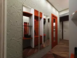 Design of walls made of decorative plaster in the hallway photo
