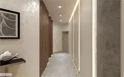 Design of walls made of decorative plaster in the hallway photo